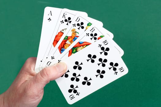 Royal Flush in der Hand