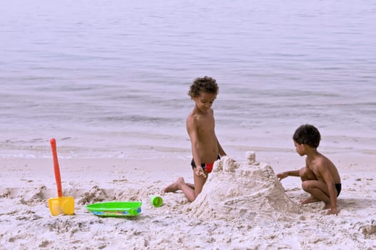 On the beach
