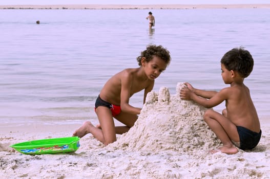 Building a sand castle