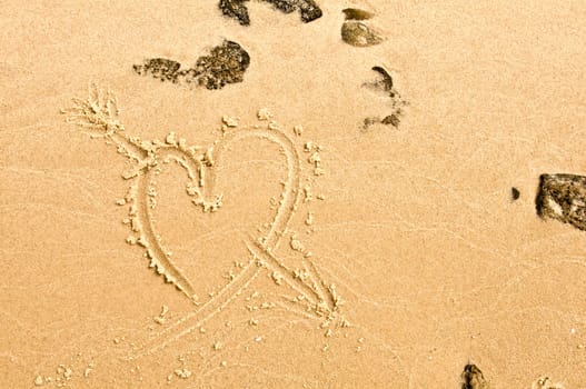 Heart in the sand