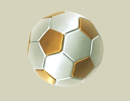 metallic soccer ball