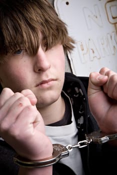 teen in handcuffs - crime