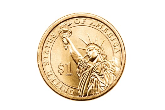 dollar coin isolated