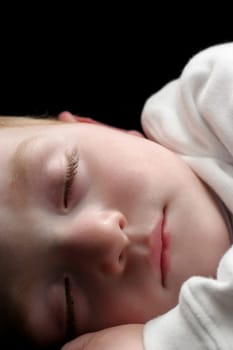 sleeping young boy