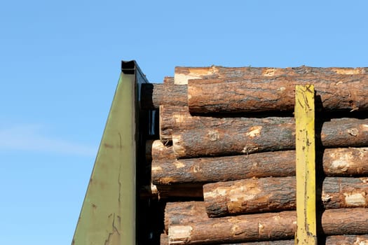 lumber on train