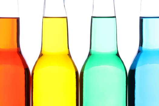 bottles closeup isolated