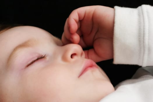 sleeping young boy