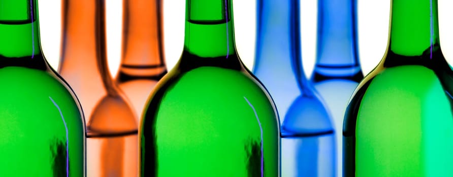 Bottles backlit