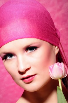 Beauty Portrait with Flower