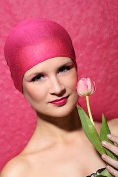 Beauty Portrait with Flower