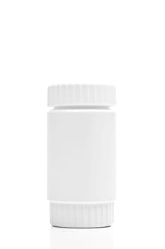 blank medicine bottle isolated