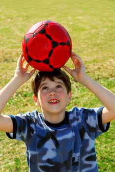 Boy with soccer ball