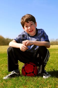 Boy with soccer ball