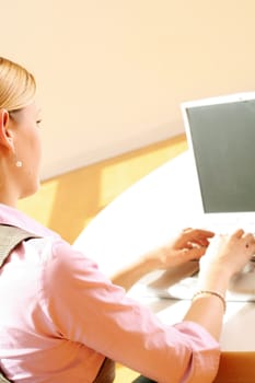 Businesswoman on computer
