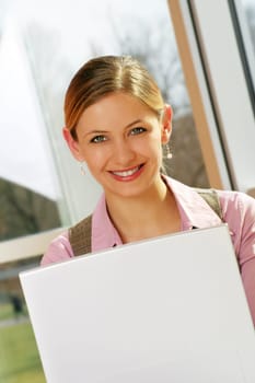 Businesswoman on computer