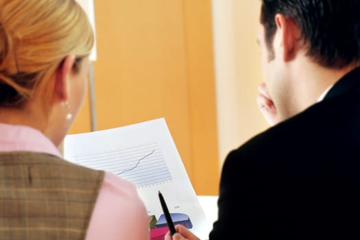 Business people at a meeting
