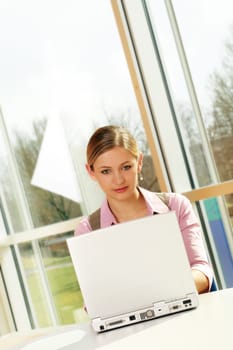Businesswoman on computer