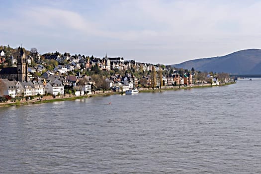 Embankment of the Rhine in Koblenz