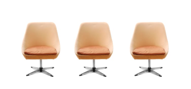 Three swivel chairs
