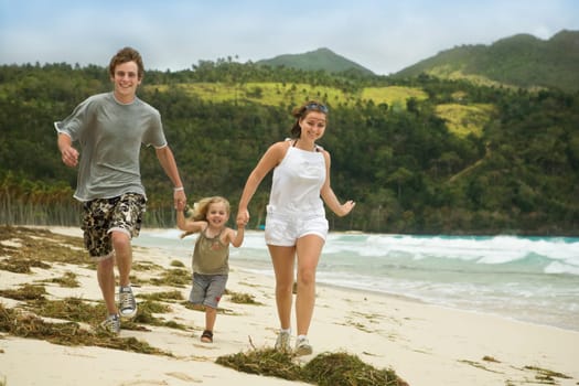 Family on the beach