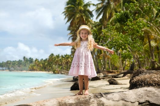 Little girl on the beach
