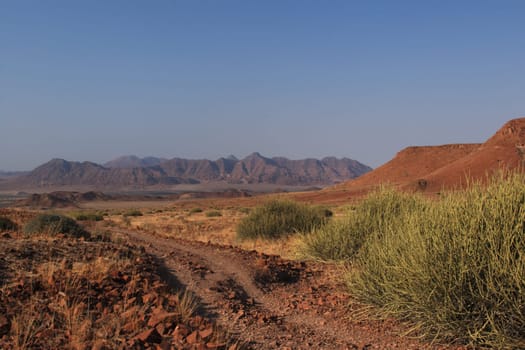 Landscape in Damaraland in Namibia