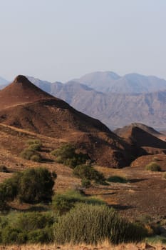 Landscape in Damaraland in Namibia