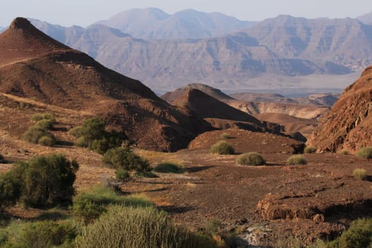 Landscape in Damaraland in Namibia