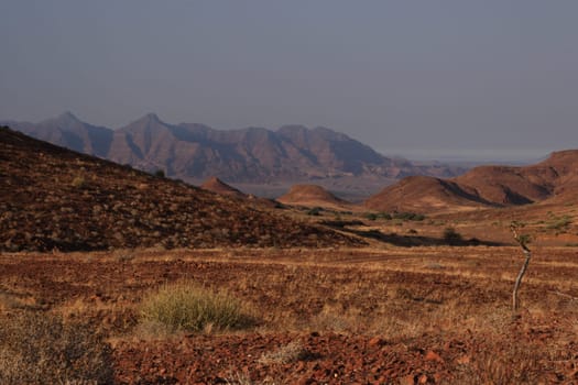 Landscape in Damaraland in Namibia