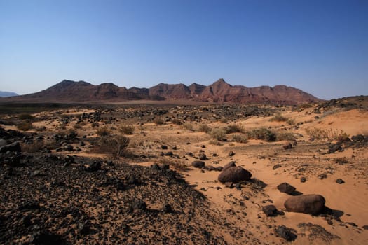 Landscape in Damaraland in Namibia