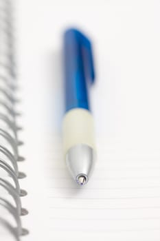 pen on notebook