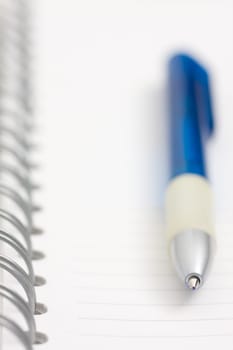 pen on notebook