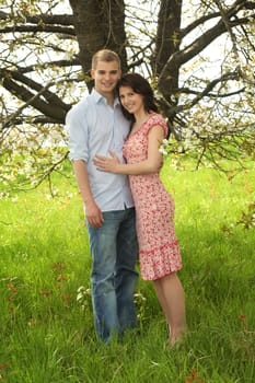 Happy couple in the park
