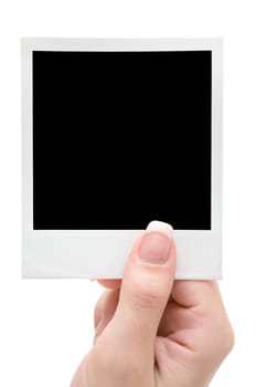 Polaroid in der Hand