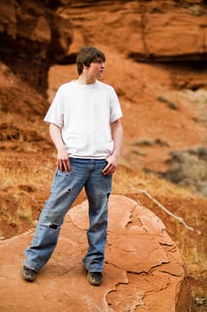 teen outdoors in nature