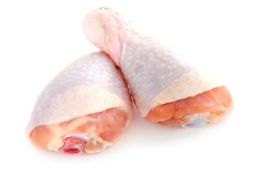 Raw chicken drumsticks