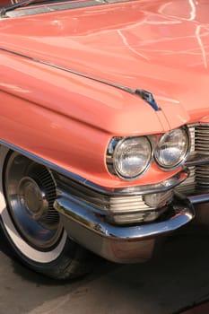 Vintage pink car