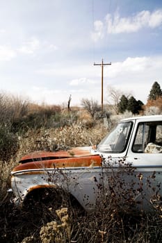 abandoned car