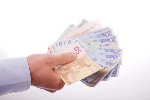Businessman with banknotes