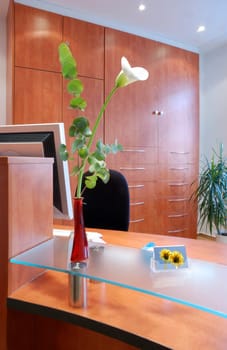 Reception of a dental office