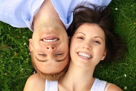 Happy laughing couple