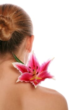 Beauty Portrait with Flower