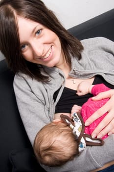 young mother with her baby