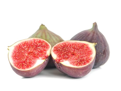 Fresh figs isolated on a white backgroun