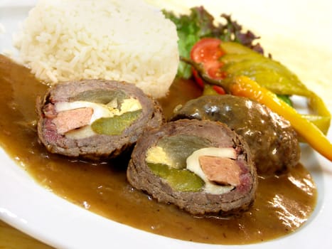 Czech speciality - spanish bird and rice