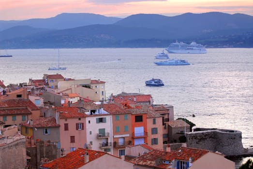 St.Tropez at sunset