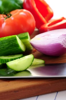 Vegetables for salad