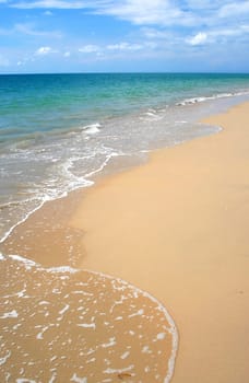 whitewash on tropical caribbean beach