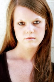 pretty female teenager portrait