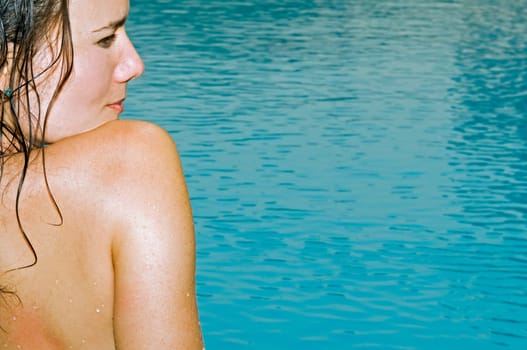 By the pool